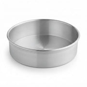 9-Inch Round Aluminum Cake Pan with Removable Bottom by Glownary – 9" x 3", 1.25 liters, Aluminum, Silver, Model 176rcpan93a
