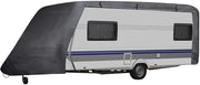 vidaXL RV Cover, Caravan Cover for Camping, Caravan Top Cover Water Repellent Breathable UV Resistant, Camper Protective Cover, Gray S