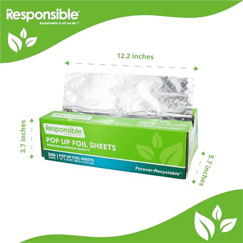 Responsible Products 500 / 12" x 10.75" / Silver Aluminum Foil
