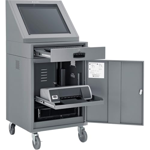 Global Industrial Grey / 24.5 inches x 55.5 inches x 22.5 inches / Industrial Computer Workstations