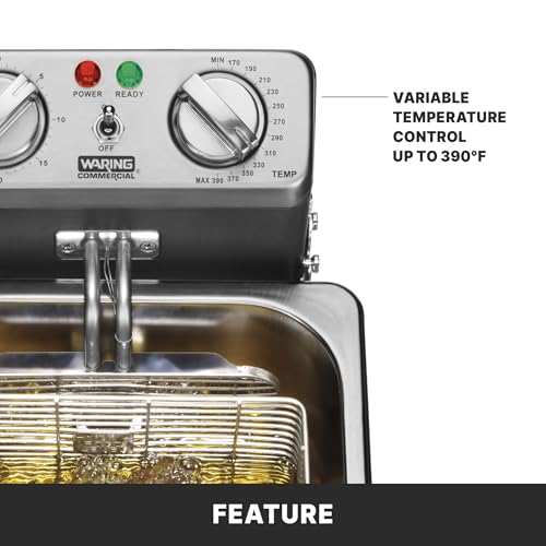 Waring Silver / 10 Pound Capacity - 120V / 10 Pound Deep Fryer Deep Fryers