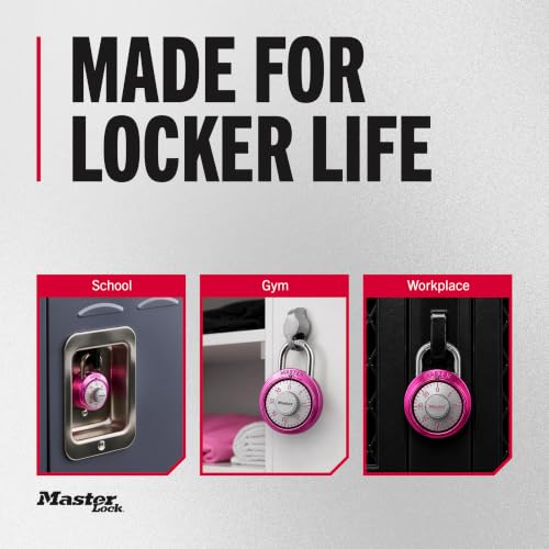 Master Lock Pink / 1 / 1 Pack Combination Padlocks