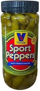 Vienna Beef VIENNA SPORT PEPPERS FOR CHICAGO DOGS NEW 16 OZ JAR
