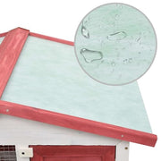 vidaXL Red / 37.0"L x 23.6"W x 38.6"H / Abstract Outdoor Pens & Hutches