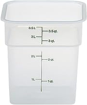 Food Storage Container (6 Pack) - Classic Series Square - 4 QT (Quart) - Commercial Grade for Food Prep (Translucent) by Cambro – 4 QT, 4.0 quarts, Polypropylene, translucent