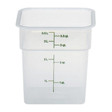 Food Storage Container (6 Pack) - Classic Series Square - 4 QT (Quart) - Commercial Grade for Food Prep (Translucent) by Cambro – 4 QT, 4.0 quarts, Polypropylene, translucent