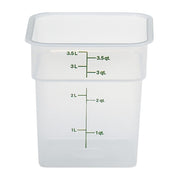 Food Storage Container (6 Pack) - Classic Series Square - 4 QT (Quart) - Commercial Grade for Food Prep (Translucent) by Cambro – 4 QT, 4.0 quarts, Polypropylene, translucent