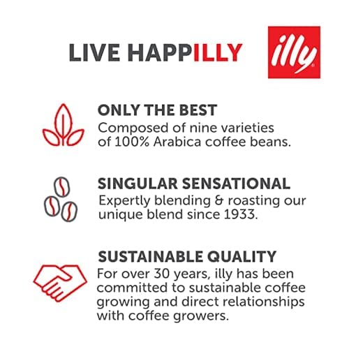 illy Classic Roast / 4.4 Ounce (Pack of 3) / Intenso Ground Espresso Bold Roast Roasted Coffee Beans