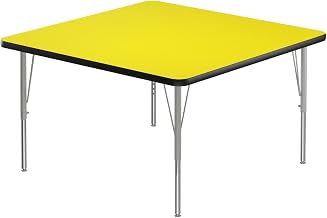 Correll Activity Tables with Yellow and Black Finish A4848-SQ-38-14-09