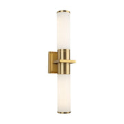 Polished Nickel Two-Light Bathroom Vanity from the Positano Collection by by Artcraft – Glass, Polished Nickel / Clear, Model AC11772CN