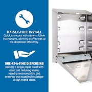 Carlisle FoodService Products Silver / 500 Multifold/300 C-Fold / 1 Paper Towel Holders