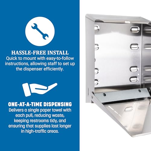 Carlisle FoodService Products Silver / 500 Multifold/300 C-Fold / 1 Paper Towel Holders