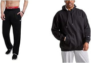 Champion Men's Pants, Everyday Cotton Pants and Sweatshirt - Small Black C Logo