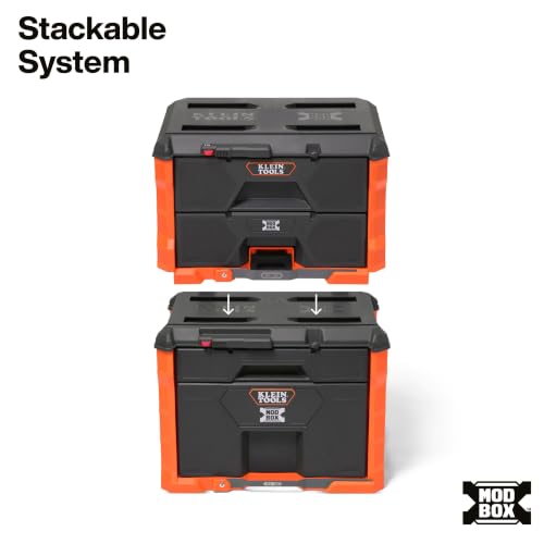 KLEIN TOOLS Two Drawer Rolling Toolbox / Orange / 250.0 pounds Tool Boxes