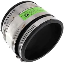 Fernco 8" x 8" Strong Back PVC Shielded Coupling (Connects Cast Iron, PVC, Copper, Steel or Lead)