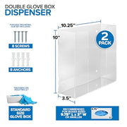 Stock Your Home Double Stack / 2 Count / Clear Lab Supply Dispensers