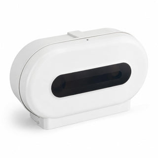 Double Roll Jumbo Toilet Tissue Dispenser by Glownary – Stainless Steel, White, Model 66awltpdblj