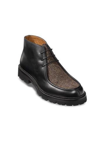 Men's Curtis Boot Black/Grey 13M by Paul Fredrick – 13, poly cotton blend leather, Black/Grey, Model FMW186A