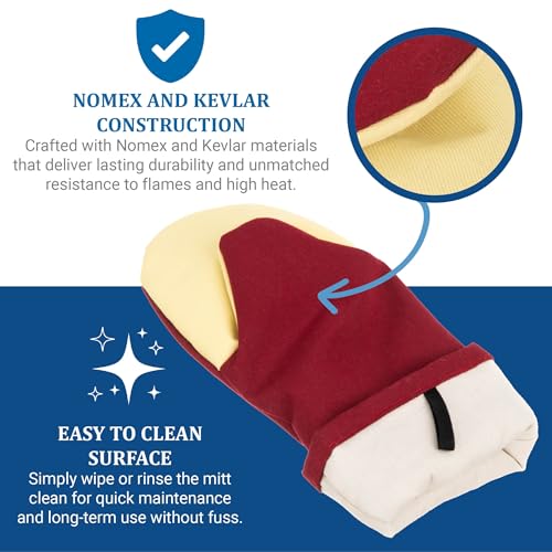 San Jamar 15" / Puppet / Red Oven Mitts