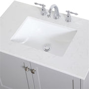Elegant Decor 30" - Single / Brushed Nickel,grey / Traditional Bathroom Vanities