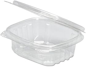 Genpak® Hinged Deli Containers, High Dome, 0.75 Qt, 2 9/16" x 6 3/8" x 7 1/4", Clear, Pack of 200 Containers