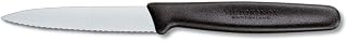 Victorinox 3.25 Inch Paring Knife with Serrated Edge, Spear Point, Black