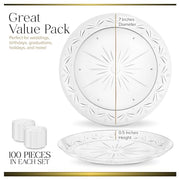 Stock Your Home 10 Inch / Clear / Modern Dinner Plates