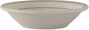 Tuxton TGB-011 Vitrified China Green Bay Fruit Dish, 4-1/2 oz, 4-3/4", Eggshell with Green Band and Line (Pack of 36),