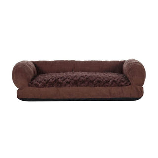Buddy's 2.5" Thick Memory Foam Comfort Cushion Dog Bed Pillow by New Age Pet – Small, Polyester, Brown, Model CSH303S