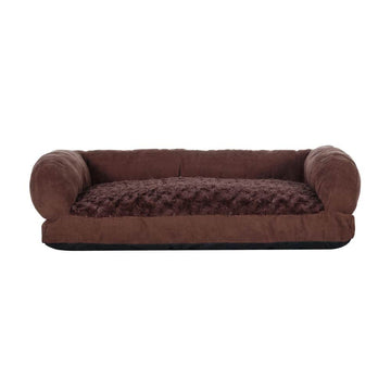 Buddy's 2.5" Thick Memory Foam Comfort Cushion Dog Bed Pillow by New Age Pet – Small, Polyester, Brown, Model CSH303S