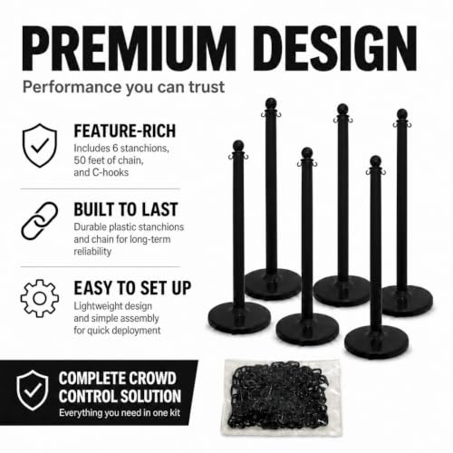 Mr. Chain 2.5 inches Dia. / Black / 1 Chain Barriers