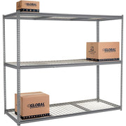 High Capacity Starter Rack 96x48x963 Levels Wire Deck 800lb Per Shelf GRY by Global Industrial – 1, Wire, Gray, Model 580961GY
