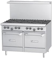 Garland U48-8RS U Series 48" Gas Restaurant Range with (8) 32,000 BTU Open Burners, (1) Standard Oven & (1) Storage Base