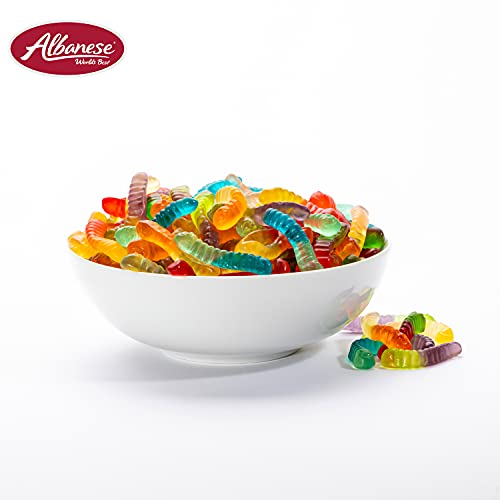 Albanese Mini Worms / 36 Ounce (Pack of 1) / Orange,blue,lime,pink Gummy Candy