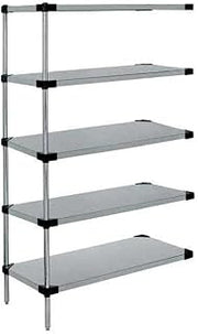 QUANTUM STORAGE SYSTEMS WRSAD5-74-2148SS Solid Shelves Add-On Kit for WRS5-74-2148SS Stainless Steel 5 Shelves 74" H x 48" W x 21" D