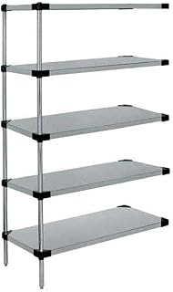 QUANTUM STORAGE SYSTEMS WRSAD5-74-2148SS Solid Shelves Add-On Kit for WRS5-74-2148SS Stainless Steel 5 Shelves 74" H x 48" W x 21" D