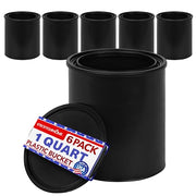 Stock Your Home 6 / 1 Quart / Black Paint Buckets