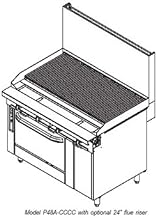 Southbend P48A-CCCC NG - 48-in Range w/ Stainless Radiant Charbroiler, Manual, Convection Oven, NG