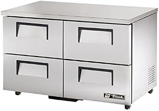 TRUE TUC-48D-4-ADA-HC ADA Compliant 48" Two Section Undercounter Reach-In Refrigerator, Four Drawers
