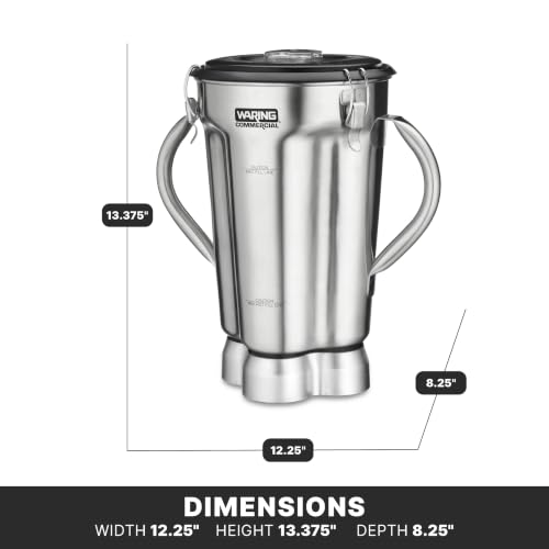Waring SS Container | Blade and Lid / 1-Gallon / Silver Blender Replacement Parts