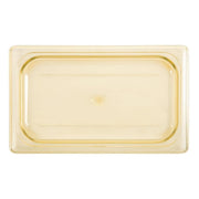 40HPC150 Amber 1/4 Size Flat H-Pan Cover Without Handle by Cambro – Plastic, Amber, Model AHT32005