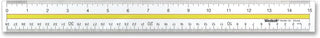 Westcott Acrylic Data Highlight Reading Ruler With Tinted Guide, 15" Clear