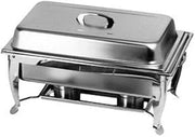Thunder Group SLRCF005 Chafer, 8 Quart, Full-Size, dripless Water pan, Lift-Off Cover, Fuel Holder and Plate, Foldable Rack, 2 Clip Holders, Stainless Steel