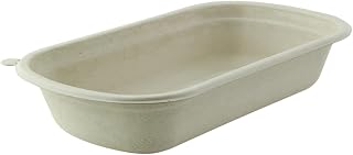 PacknWood 210APUREC750BRF 25 oz 9 x 5.3 x 1.4 in. Rectangular Sugarcane Container Brown - 250 Piece