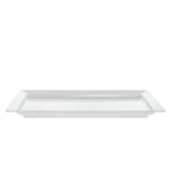 Platter Rectangular White Melamine - 28" L x 16" W x 2 1/4 H by HUBERT – Large, Melamine, White, Model H0018-WHITE