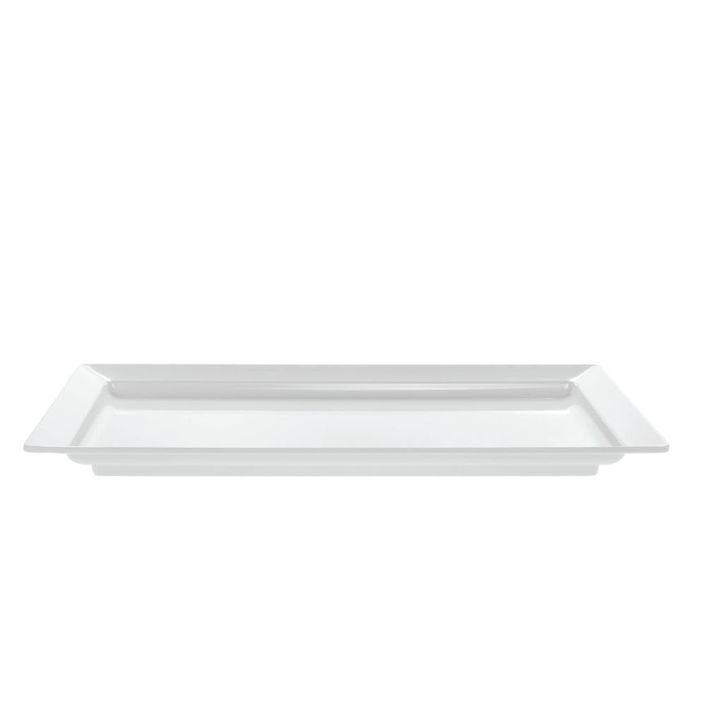 Platter Rectangular White Melamine - 28" L x 16" W x 2 1/4 H by HUBERT – Large, Melamine, White, Model H0018-WHITE