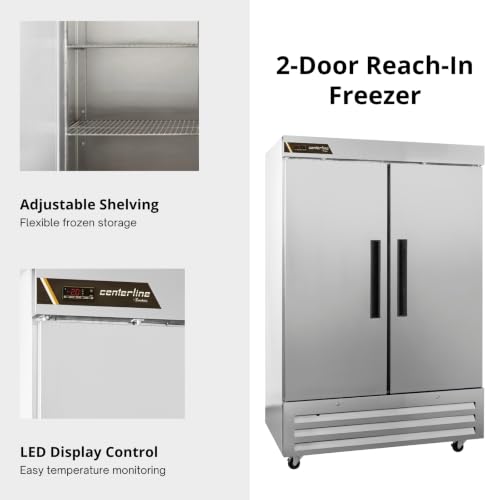 Traulsen (2) Solid Doors, Right Hinged / Silver / 1 Freezers