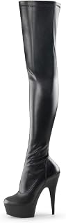 Vujkliy 15CM Super High Heels Sexy Over-The-Knee Boots Pole Dance Performance Plus Size Boots