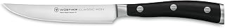 Wüsthof CLASSIC IKON Precision Forged High-Carbon StainlessSteel German Made, St, 4.5"" Steak Knife Full-Tang Handle with Half Bolster