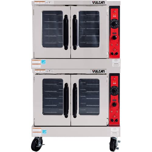 Vulcan VC55E Electric Convection Oven by VULCAN\BERKEL FEG – 37"D x 40.125"W x 68.625"H, Stainless Steel, Black, Model 515-B25